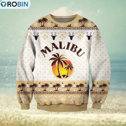 Pattern Malibu Rum Ugly Sweater Christmas Party