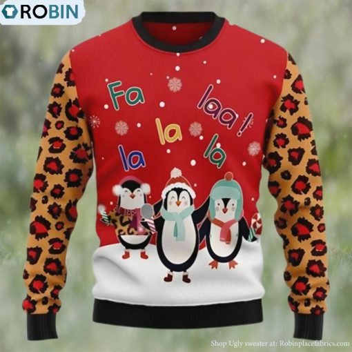 Penguin Christmas Song Cute Penguin Ugly Christmas Sweater