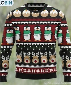 Penguin Group Reindeer Best Gift Ugly Christmas Sweater