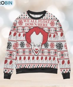 Pennywise We All Float Down Here Christmas Ugly Sweater Mens