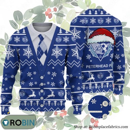 Peterhead FC Scottish Professional Football League Ugly Christmas Sweater