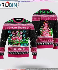 Pink Flamingo Christmas Christmas Ugly Sweater