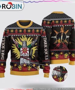 Praise The Sun With Bonfire Unisex Christmas Ugly Sweater Christmas Gifts For Firefighters