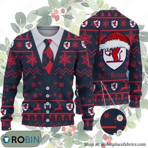 Raith Rovers FC Scottish Professional Football League Ugly Christmas Sweater