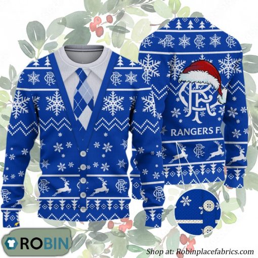 Rangers FC Scottish Professional Football League Ugly Christmas Sweater