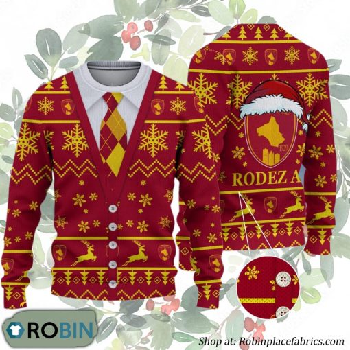 Rodez Aveyron Football Ligue 1 & Ligue 2 Ugly Christmas Sweater