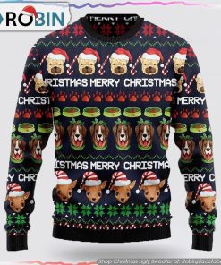 Rottweiler Christmas Dog Ugly Sweaters 3D Gifts For Dog Lover
