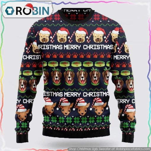 Rottweiler Christmas Dog Ugly Sweaters 3D Gifts For Dog Lover