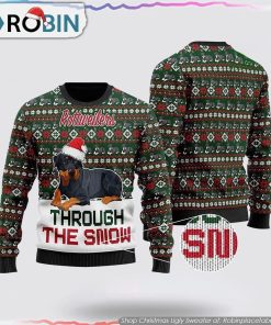 Rottweilers Through The Snow Christmas Ugly Sweater Pet Lover Christmas Sweater Rottweilers Through The Snow Christmas Ugly Sweater Pet Lover Christmas Sweater