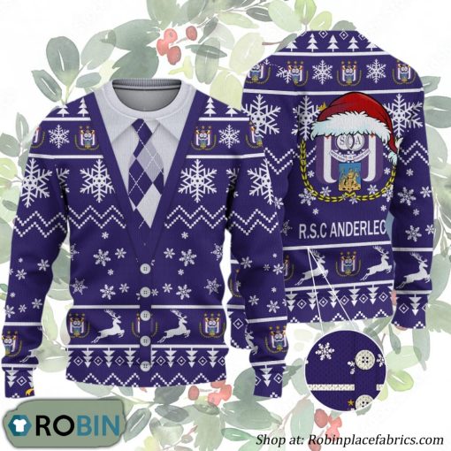R.S.C. Anderlecht Pro League & Challenger Pro League Ugly Christmas Sweater