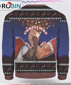 Santa And Jesus Ugly Christmas Sweater