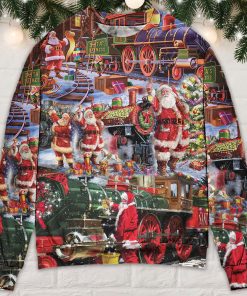 Santa Christmas Snow Village Christmas Spirit Of Giving Ugly Christmas Sweater