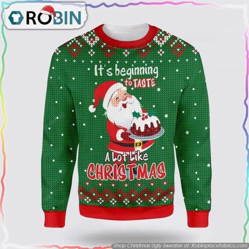 Santa Claus Baking Ugly Christmas Sweater Gift