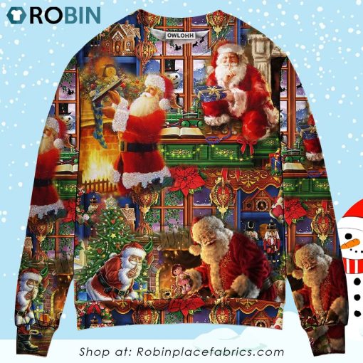 Santa Claus Christmas Merry Xmas Ugly Christmas Sweater