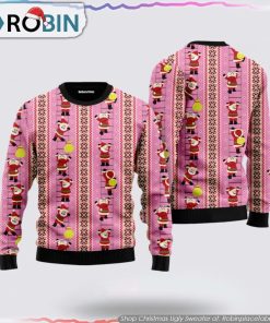 Santa Claus Climbing Pattern Ugly Christmas Sweater