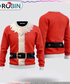 Santa Claus Costume Cosplay Pattern Christmas Ugly Sweater