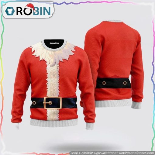 Santa Claus Costume Cosplay Pattern Christmas Ugly Sweater