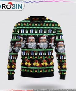 Santa Claus Jingle Bell Funny Christmas Ugly Sweater