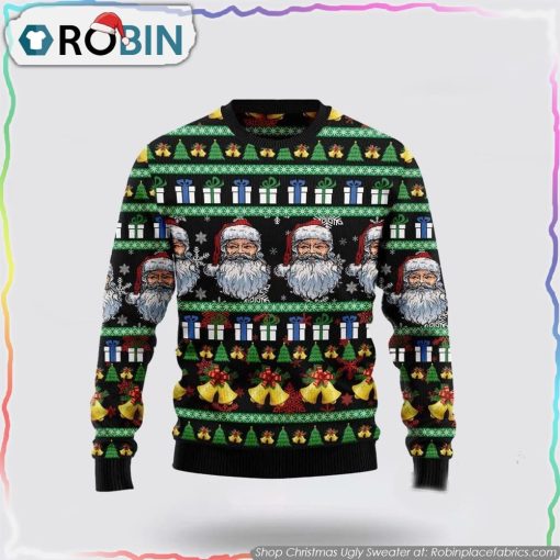 Santa Claus Jingle Bell Funny Christmas Ugly Sweater