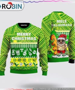 Santa Claus Mele Kalikimaka Christmas Ugly Sweater