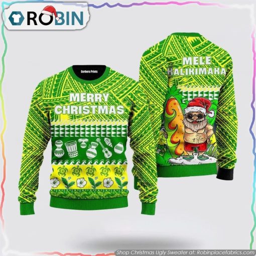 Santa Claus Mele Kalikimaka Christmas Ugly Sweater