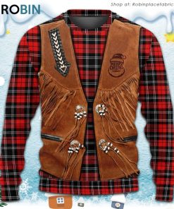 Santa Cowboy Christmas Vintage Style Christmas Ugly Sweater, Sweatshirt