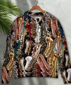 Saxophone I Don’t Need Therapy I Just Need Saxophone Christmas Ugly Sweater, Sweatshirt