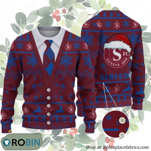 Servette FC Swiss Football League Ugly Christmas Sweater