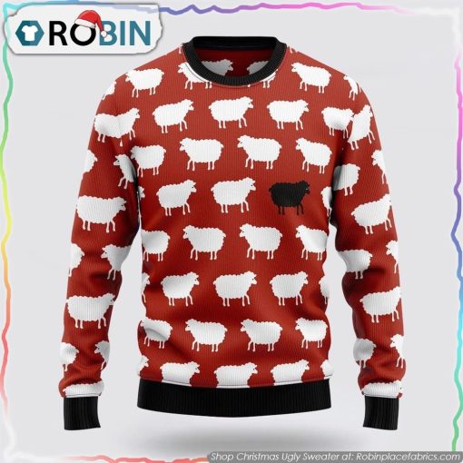 Sheep Black And White Ugly Christmas Sweater Gifts For Pet Lover