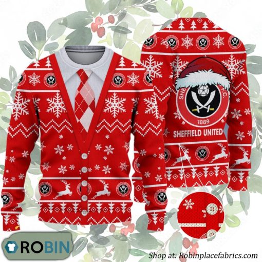 Sheffield United FC Premier League Ugly Christmas Sweater