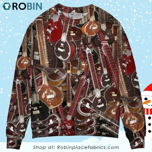 Sitar I’m Awesome I Play Sitar Ugly Christmas Sweater