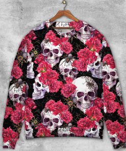 Skull And Roses With Spidy 3D Printed Christmas Ugly Sweater Skull And Roses With Spidy 3D Printed Christmas Ugly Sweater