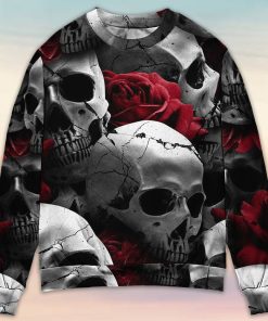 Skull Death Love Rose Ugly Christmas Sweater Skull Death Love Rose Ugly Christmas Sweater