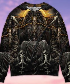 Skull Grim Reaper Dark Christmas Ugly Sweater, Sweatshirt