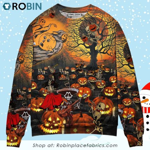 Skull Halloween Skull Darkness Ugly Christmas Sweater