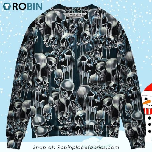 Skull It’s Hot in Here Christmas Ugly Sweater, Sweatshirt