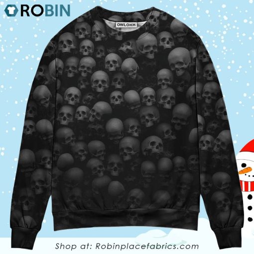 Skull Let Them Go To Hell Christmas Ugly Sweater, Sweatshirt