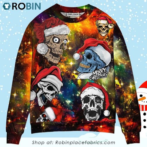 Skull Love Christmas Funny Christmas Ugly Sweater, Sweatshirt