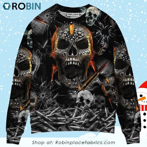 Skull Oh My Skull Cool Ugly Christmas Sweater