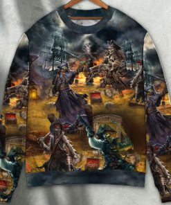 Skull Pirate Skull Treasure Hunting Sweater Christmas Ugly Sweater, Sweatshirt