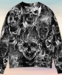 Skull Smoke Kill This Life Ugly Christmas Sweater