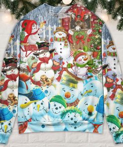 Snowman Happy Farm Holiday Christmas Ugly Christmas Sweater