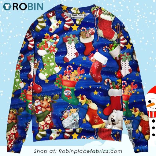 Socks Christmas Tree Merry Xmas Seasons Of Joy Ugly Christmas Sweater