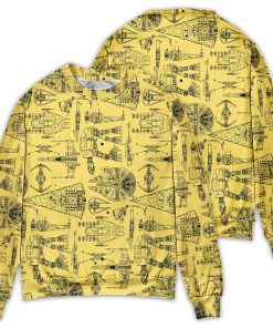 SPACE SHIPS STAR WARS YELLOW Sweater