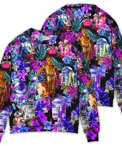 Special Star Wars R2-D2 With Friends Synthwave Sweater Special Star Wars R2-D2 With Friends Synthwave Sweater