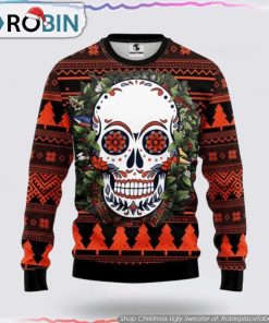 Spook Up Christmas With A Trendy Skull Ugly Sweater