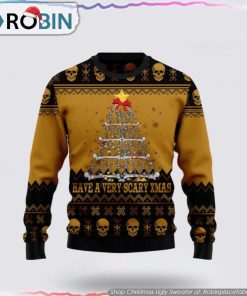 Spooky Skull Xmas Sweater Get Festive With A Very Scary Christmas Ugly Sweater