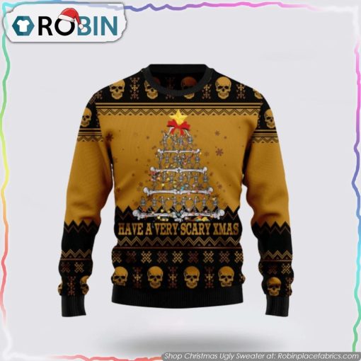 Spooky Skull Xmas Sweater Get Festive With A Very Scary Christmas Ugly Sweater