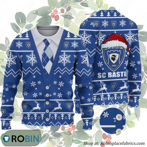 Sporting Club di Bastia Ligue 1 & Ligue 2 Ugly Christmas Sweater