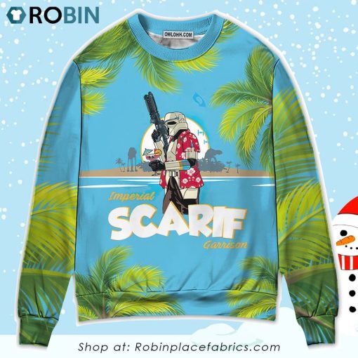 Star Wars Scarif Trooper Ugly Christmas Sweater, Sweatshirt